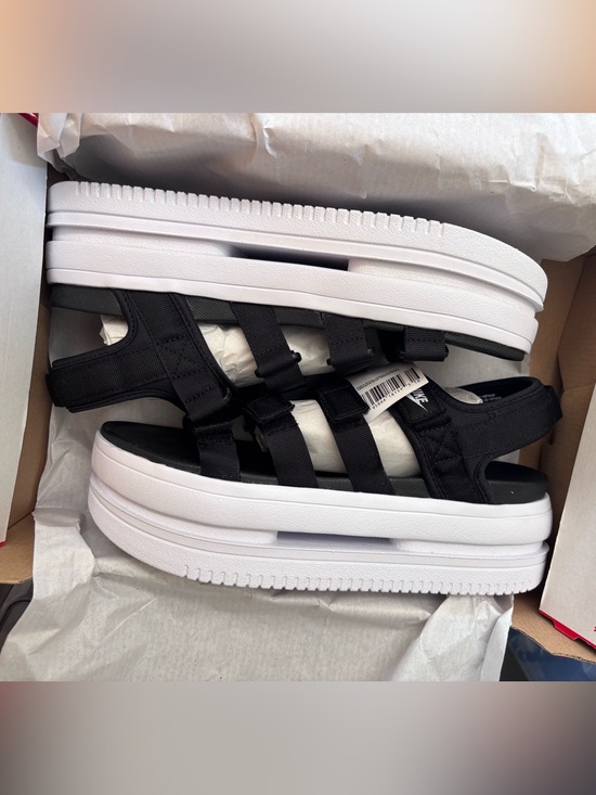 Nike Shoes - Nike icon Black and White Platform Sandals
